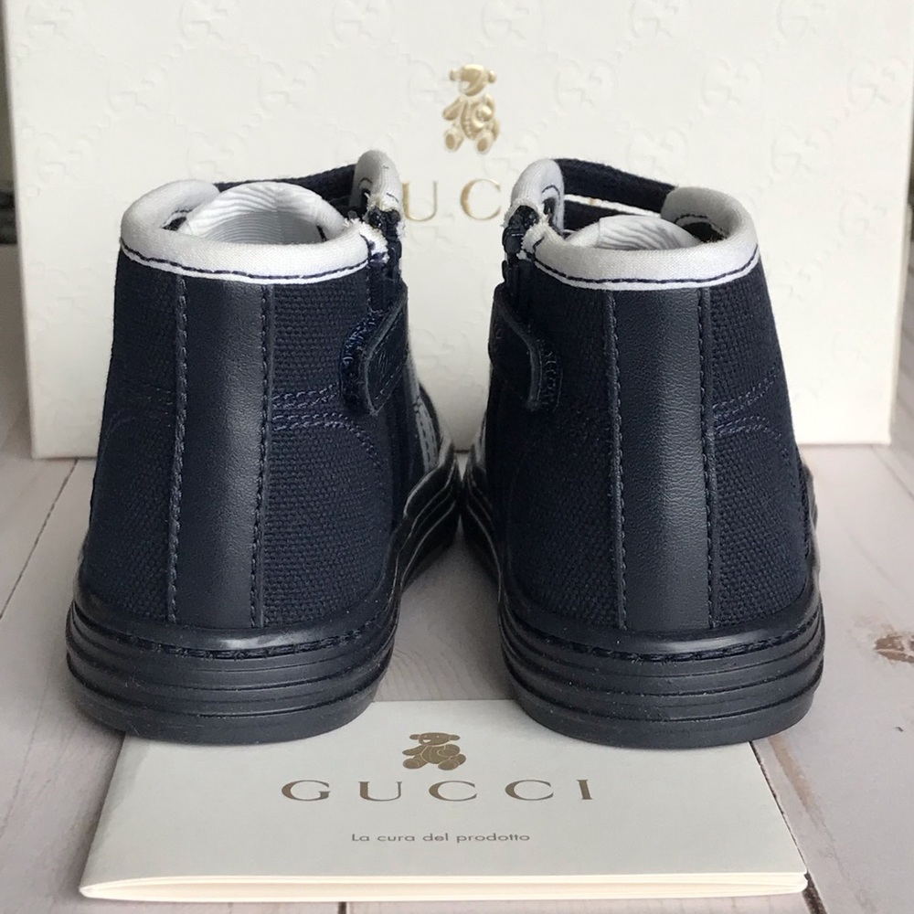 AUTHENTIC Baby Gucci Canvas Sneakers - Picture 5 of 8